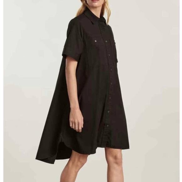 Everlane Daytripper Shirt Dress Size XS Oversized Black Button Down Minimalist - Picture 1 of 13